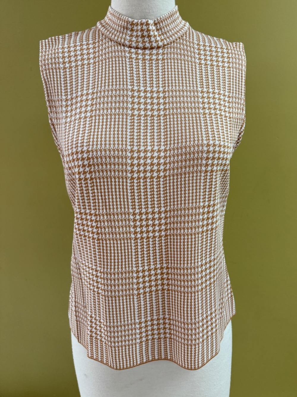 St. John houndstooth sweater and tank top set women’s M and L cardigan - Picture 8 of 14
